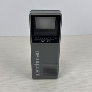 Vintage Sony Watchman Mini Black & White TV FD-10A VHF UHF Bands Portable TESTED